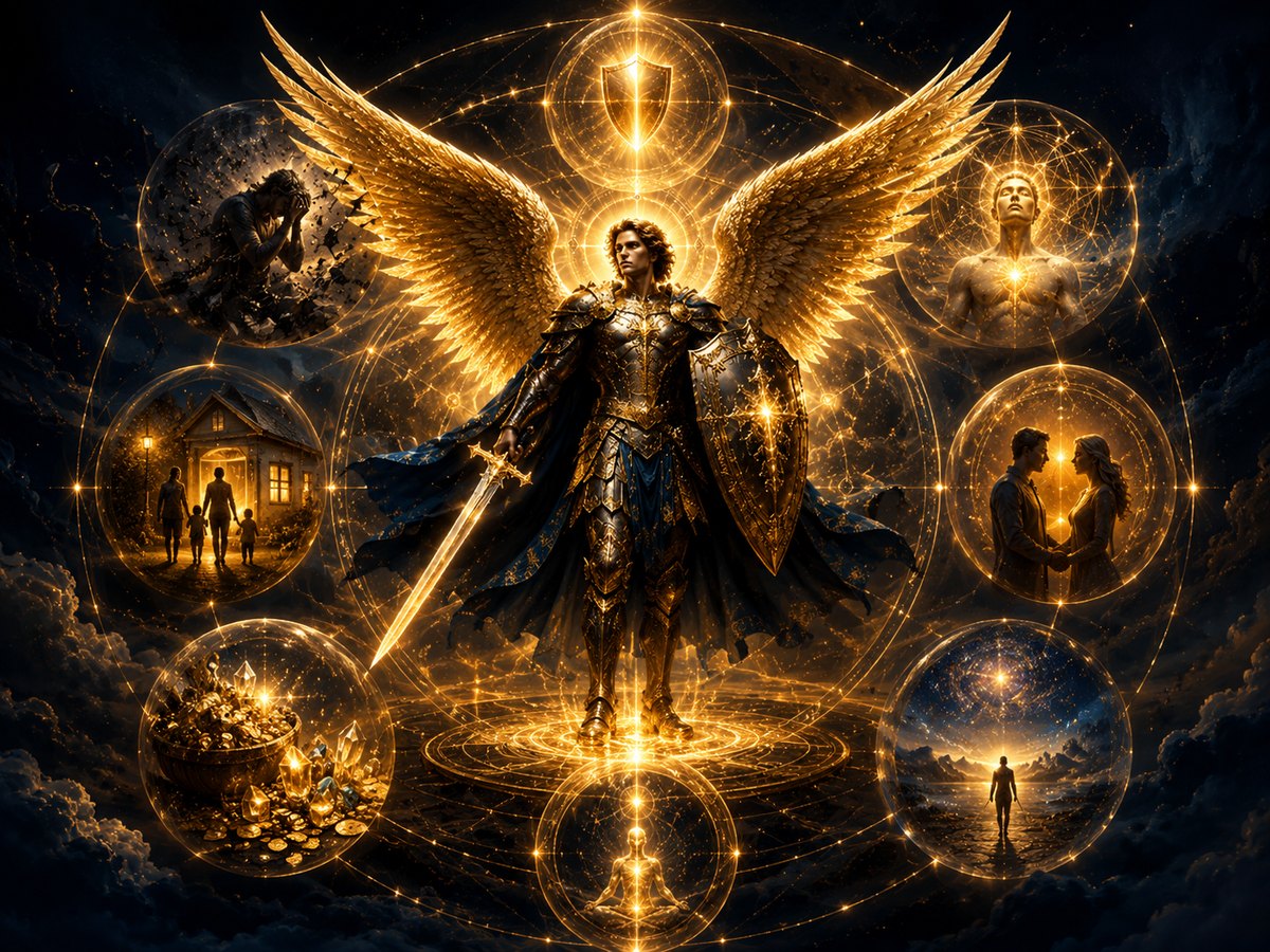 Mesa Quântica Arcanjo Miguel — limpeza, proteção e realinhamento energético
