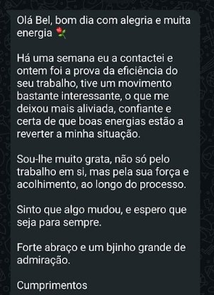 Depoimento de cliente sobre prosperidade após a ativação