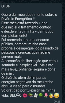 Depoimento de cliente sobre libertação e novas oportunidades